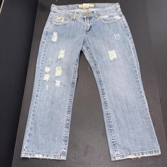 Z. Cavaricci Denim - Z Cavaricci Distressed Y2K Boho Vintage 2000s  Jean Pants Capris Size 5